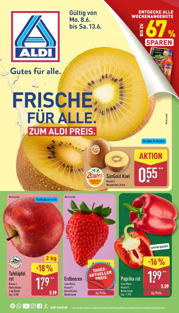 Aldi Nord Prospekt ab 08.06.2026 - Seite 1