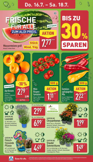 Aldi Nord Prospekt ab 13.07.2026 zum Blättern - Seite 1