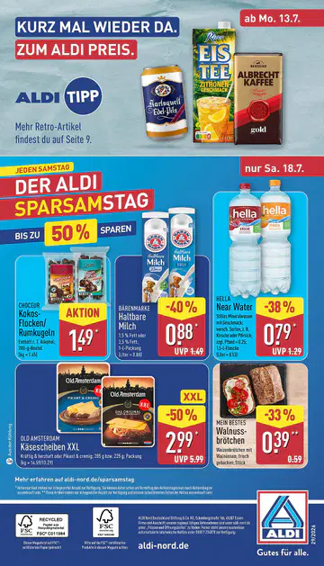 Aldi Nord Prospekt ab 13.07.2026 zum Blättern - Seite 1