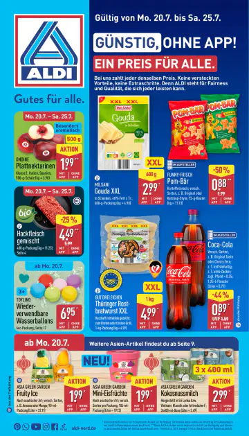 Aldi Nord Prospekt ab 20.07.2026 - Seite 1
