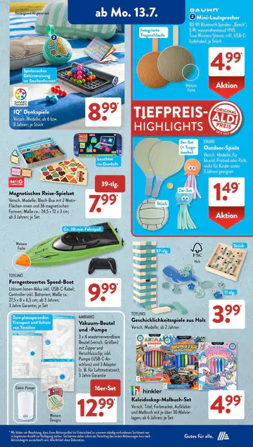 Aldi Süd Prospekt ab 13.07.2026 - Seite 1