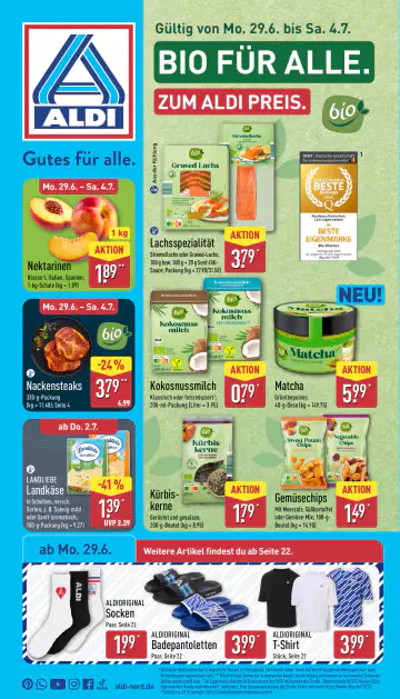 Aldi Nord Prospekt ab 29.06.2026 - Seite 1