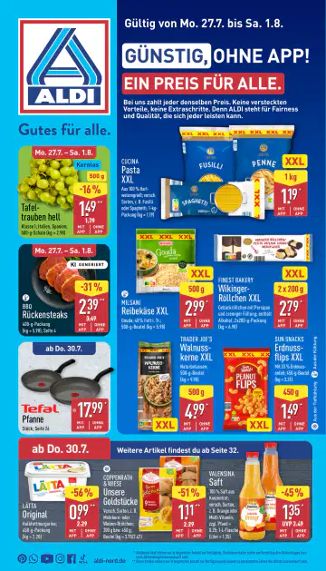 Aldi Nord Prospekt ab 27.07.2026 - Seite 1