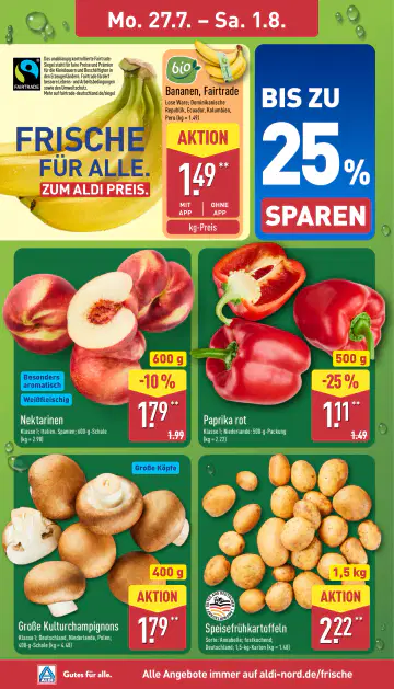 Aldi Nord Prospekt ab 27.07.2026 - Seite 1