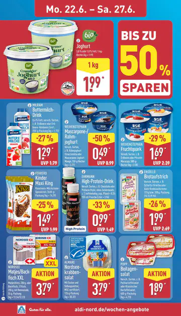 Aldi Nord Prospekt ab 22.06.2026 - Seite 1