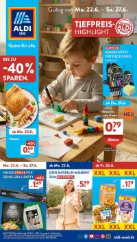 Vorschau auf den Aldi Süd-Prospekt für nächste Woche ab dem 22.06.2026