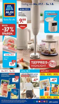 Vorschau auf den Aldi Süd-Prospekt für nächste Woche ab dem 27.07.2026
