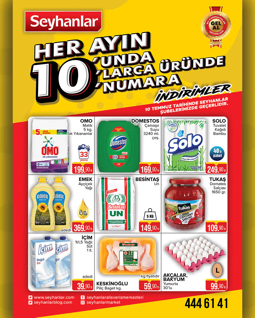 Seyhanlar Market 10 Temmuz 2026 Kataloğu - Sayfa 1