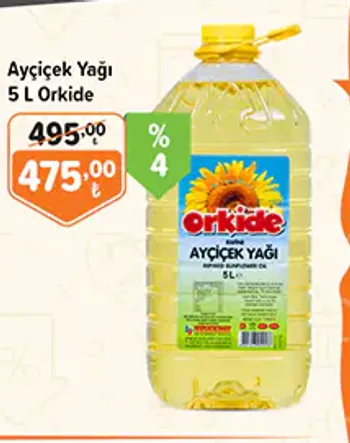 Ayçiçek Yağı 5 L Orkide