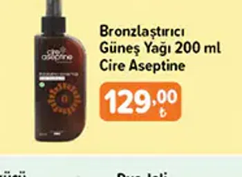 Bronzlaştırıcı Güneş Yağı 200 ml Cire Aseptine