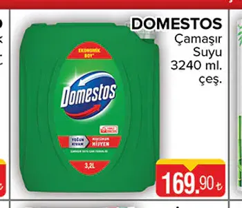 Domestos Çamaşır Suyu 3240 ml. Çeş.