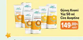 Güneş Kremi Yüz 50 ml Cire Aseptine