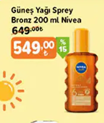Güneş Yağı Sprey Bronz 200 ml Nivea
