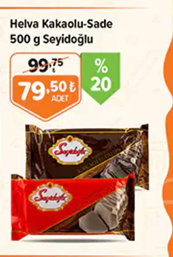 Helva Kakaolu-Sade 500 g Seyidoğlu