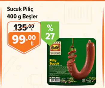 Sucuk Piliç 400 g Beşler