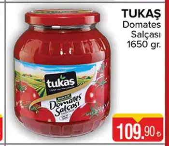 Tukaş Domates Salçası 1650 gr.